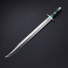 Turquoise Modern Cutlass Short Sword Sword Leather Sheath Tool Steel