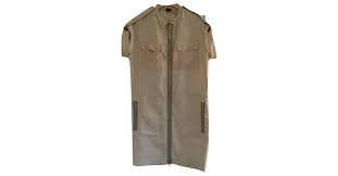 Joseph Leinen Nevada Kleid Beige Sand Seide ref.242218