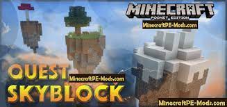 Mcelectric gamer] veinminer addon / granted by mcelectricgamer supercraft skyblock my own the end my own netherores my own more food mod granted by imagamer0457 waypoints granted by daw330073 this modpack is inspired by the famous minecraft pc modpack. Quest Skyblock Survival Modded Minecraft Pe Map 1 18 0 1 17 34 Download