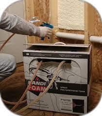 Installing spray foam is easy to do and can dramatically improve a building or home's energy efficiency and thermal resistance. Spray Foam Insulation Kits Low Pressure Expanding Polyurethane