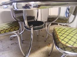 rare kuehne chrome kitchen dining set