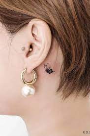 A butterfly art is something exquisite and beautiful which attracts attention at whichever body part it is inked. Butterfly Tattoo Behind Ear Tattoo Gallery Collection