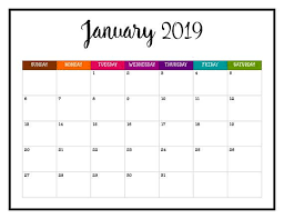 Never Miss An Appointment In 2019 With This Brightly Colored Printable Calendar 2019 Wall Calendar Pages Calendar Printables Calendar Pages Planner Calendar
