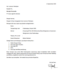 Kementerian pendidikan, kebudayaan, riset, dan teknologi . Contoh Surat Lamaran Kerja Yang Efektif Baik Dan Benar Loker Nasional