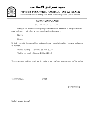 Check spelling or type a new query. Surat Izin Pulang Pdf