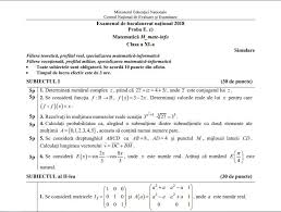 Subiecte simulare bac decembrie 2013 subiect matematica informatica. Simulare MatematicÄƒ Bac 2019 Avem Subiectele Ce A Picat La Clasa 11 Antena 1