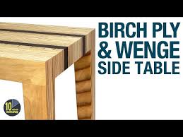 3 Birch Plywood Wenge Side Table Video 369 Youtube Side Table Birch Plywood Birch Ply