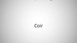 Definition of coir noun in oxford advanced learner's dictionary. How To Say Coir In English Youtube