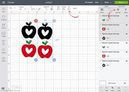 Diy Teacher Apple Earrings With 12 Free Earring Cut Files Artsy Fartsy Mama