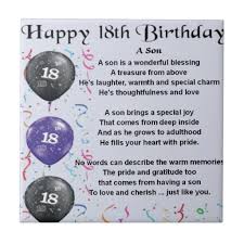18th Birthday Quotes For Son. QuotesGram via Relatably.com