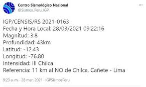 Tsunamis ¡sismos con epicentros en el mar y magnitudes mayores a 7, pueden generar tsunamis! Temblor Hoy En Lima Sismo De 3 8 Se Registro En Chilca Canete La Manana Del 28 De Marzo