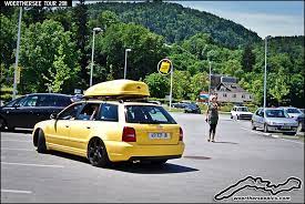 Yellow Audi B5 S4 Avant With Matching Roof Box Roof Box Audi Custom Cars