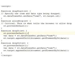 Implementing Drag And Drop On A Web Page Javascript Simplistic Drop