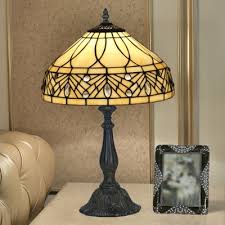 Lamp art nouveau lamps mission floor lamp stained glass lamps mission style lighting oak the orginal pasadena floor lamp is now made using the design base of the bungalow floor lamp. 1 Light Night Lamp Mission Tapered Beige Cut Glass Table Lighting With Resin Base For Bedside Beautifulhalo Com