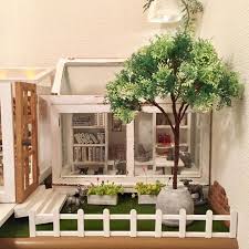 ミニチュア 100均材料２種で木を作ろう 穴が貫通していないタイプ 新緑の木編 ミニチュア ドールハウス ミニチュア ミニチュアハウス