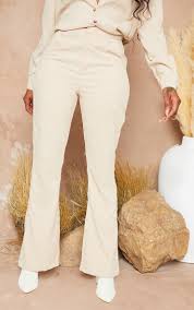 High waisted straight wide leg button up wide hem and front waist pockets. Camel Cord High Waisted Wide Leg Trouser Prettylittlething Usa