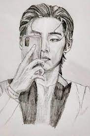 Cool Sketch Of One Dude From Bts See Ideas How To Draw Bts With Pencils Copic Cool Sketches Pen Art Work Sketch Markers