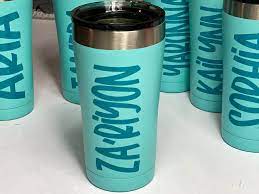 How to make personalized cups. How To Make Personalized Coffee Cups With Adhesive Vinyl By Pink