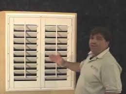 Wood 3.5 louver pearl standard tilt with divider rail. Install L Frame Norman Shutters Youtube
