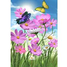 God's beautiful birds and flowers butterflies page. Diamond Painting Full Round Pink Flowers Butterfly Butterfly Wallpaper Flower Painting Butterfly Painting