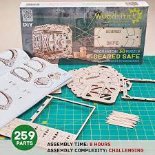 Maybe you would like to learn more about one of these? Buy Wood Trick Safe Wooden Model Kit For Adults And Kids To Build Diy Locker Puzzle Box With Combination Mechanical Store Your Precious Items Heavy Duty Design
