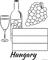 Color online with this game to color food coloring pages and you will be able to share and to create your own gallery online. Hungary Flag Wine Coloring Pages Printable