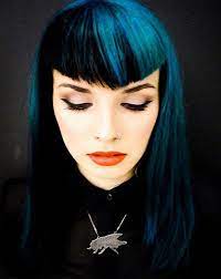 Black Dark Blue Hair Dark Blue Hair Fringe Haircut Hair Color Pictures