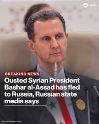 BREAKING: Ousted Syrian President Bashar al-Assad and his family are now in  Moscow, Russian state-owned news agency TASS is reporting, citing a source  in the Kremlin. Read more: https://abcnews.visitlink.me/M-DKLo
