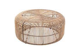 The natural fibers are woven over a wood frame in this round coffee table, making it an ideal piece for leisurely summer… Pin On Furniture