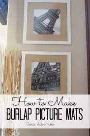 I plotted in pencil (using the mat guide as a rule) where those bevel edges would fall. How To Make Burlap Picture Mats Decor Adventures Burlap Pictures Diy Burlap Matting Pictures