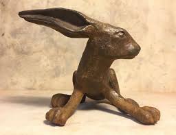 Ceramic Hare On Guard Sculpture Hazel Etsy Sculpture Bunny Art Ceramics