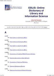 Maybe you would like to learn more about one of these? Odlis Online Dictionary