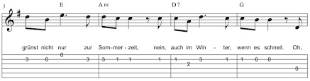 Wie oft hat nicht nur zur weihnachtszeit, ein baum von dir mich hocherfreut. Oh Tannenbaum Melodie Akkorde Solostuck Gitarre Lernen Online Masterplan