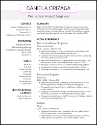 5 Mechanical Engineer Resume Examples Built For 2022