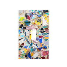 Colorful Broken Pottery Wall Picture Very Unusual Light Switch Cover Zazzle Com In 2020 Light Switch Covers Picture Wall Switch Covers