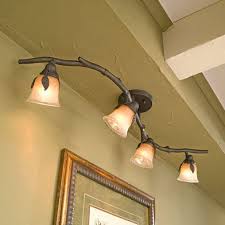 The main concern is how to to deal with the sloped ceiling. Track Lighting Buying Guide