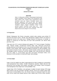 Latar belakang ka kajian sewaktu saya menjalani p&p bahasa cina di kelas pendidikan khas dua (pk2), saya menghadapi masalah tumpuan pengajaran walaupun kelas saya hanya mempunyai 7 orang. Doc Kajian Kes Ke Atas Program Pendidikan Inklusif Di Sekolah Aliran Perdana Jeea Mazirah Academia Edu