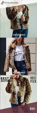 faux fur leopard jacket see size chart in photos for