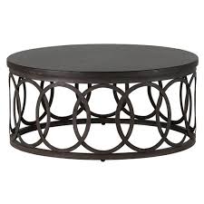 Different colors of oval glass coffee table available: Summer Classics Ella Oval Interlock Black Outdoor Coffee Table 31 W 40 W Kathy Kuo Home