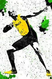 usain bolt jamaica sprinter art wall indoor room outdoor poster poster 24x36 usain bolt art poster