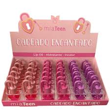 Lip Oil Cadeado Encantado Mia Teen - Box com 36 unid - Virtual Make |  Maquiagem Atacado p Revenda é aqui na sua Fornecedora!
