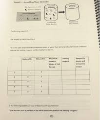 5 mins pogil activities for highschool chemistry types of mar 20, 2021merely said, the types of chemical reactions pogil answer key is a series of free igcse chemistry activities and. Model 3 Assembling Water Molecules Chemical 8 Chegg Com