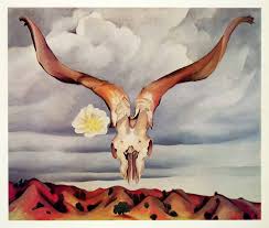 Georgia O Keefe Ram Head Skull Hollyhock Landscape Flower 1976 An Amazing Juxtaposition Of Still L O Keeffe Paintings Georgia O Keefe Art Georgia Okeefe
