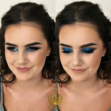 cobalt blue makeup for prom with alex