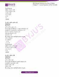 10 students' own answers 11 students' own answers. Rd Sharma Solutions For Class 8 Chapter 9 Linear Equation In One Variable Download Free Pdf