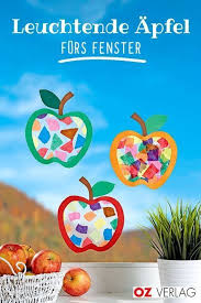 Fensterbild Leuchtende Apfel Basteln Basteln Herbst Apfel Basteln Und Basteln
