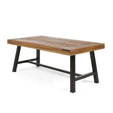 Rustic outdoor coffee table image and description. Carlisle Acacia Coffee Table Brown Christopher Knight Home Target