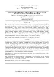 Google's free service instantly translates words, phrases, and web pages between english and over 100 other languages. Pdf Efl Student Teachers Speaking Anxiety The Case In One English Teacher Education Program