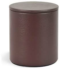 Shop over 780 top mens heeled leather pull on ankle boots and earn cash back all in one place. Genuine Leather Bathroom Round Jar With Lid Storage Canister Contemporary Bathroom Canisters By Bello Treasure Houzz