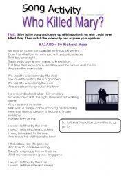 I Have Always Wanted To Do An Activity Like This On Richard Marx S Song Hazard Especially Using Both Music Videos Son Songs Richard Marx Songs Richard Marx